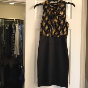 BCBG Maxazria Black and Yellow Dress